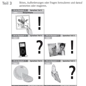 Пример задания Sprechen Teil 3 в экзамене Goethe-Zertifikat A1